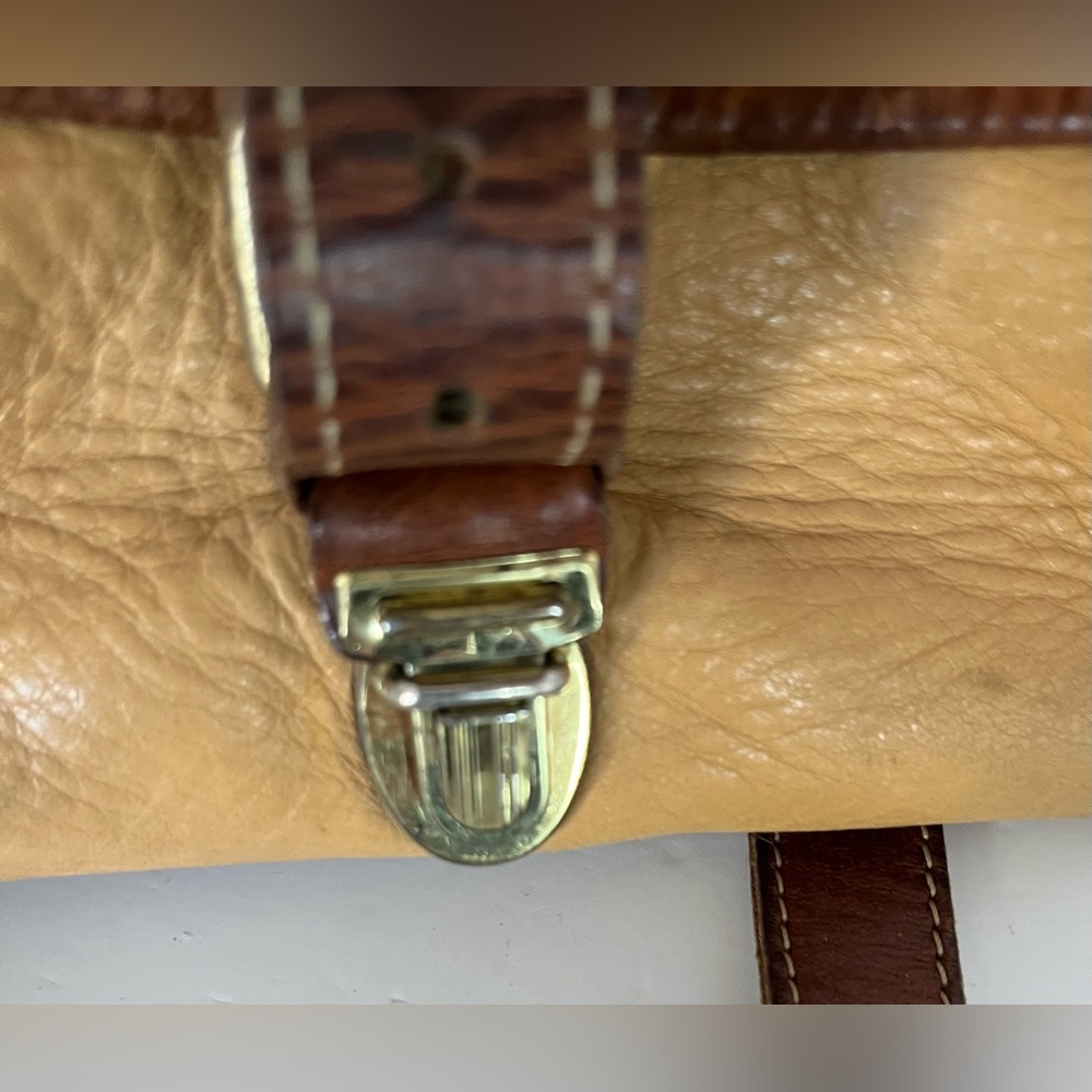 VINTAGE Roots Two-Tone Tribe Leather Crossbody Bag - Picture 14 of 16
